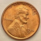 1936-S  Uncirculated BU Red RD - Lincoln Wheat Cent  ~ B715