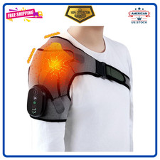 Electric Heated Shoulder Massager With Vibration Massage Brace Joint Pain Relief
