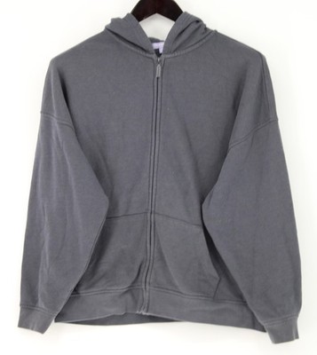 Florence By Mills Hoodie Womens XS Gray Fleece Full Zip Relaxed Sweatshirt