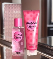 Victoria  s Secret PINK FRESH  CLEAN 8.4 oz  Lotion 8 oz Set-NEW