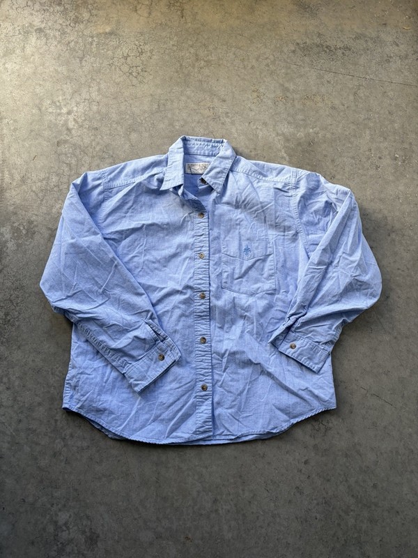 Vintage Country Sophisticates by Pendleton Size 14 Blue Collared Shirt Casual