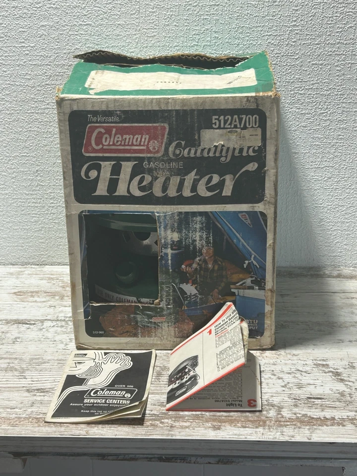 Calentador catalítico camping COLEMAN 3500 BTU modelo 512A700 de colección en caja original Foto 3 de 3