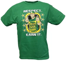 John Cena Green Yellow Earn The Day Boys Kids T-shirt
