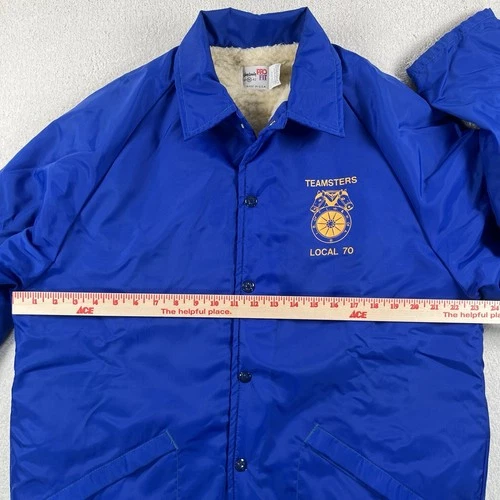 King Louie Pro Fit Teamsters Local 70 Blue Sherpa Lined Insulated Jacket USA image 10