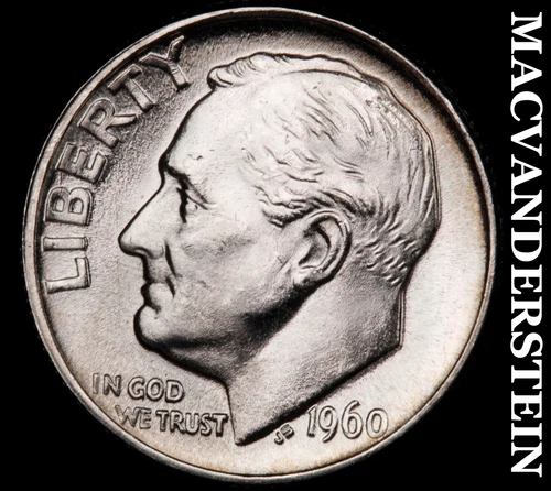 1960 Roosevelt Dime- Silver- Choice Gem Brilliant Uncirculated Luster #i9008