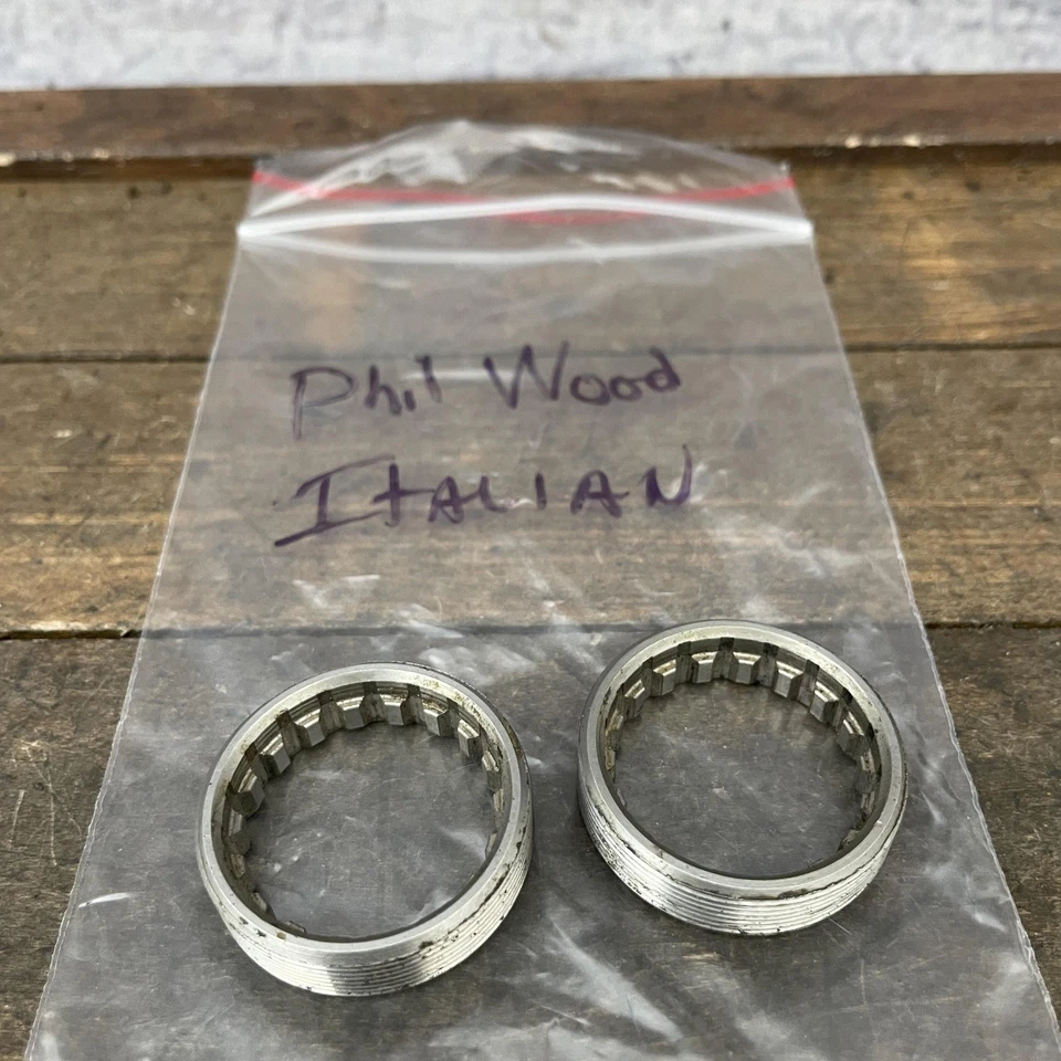 Phil Wood Italian Thread 36x24F Bottom Bracket Cups Steel Pair Vintage Road Bike - Image 3 of 4