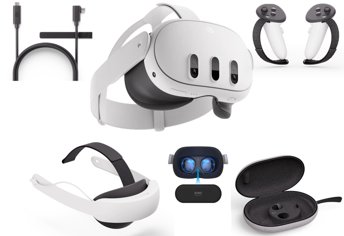 Meta Quest 3 VR Headset 512gb w/ Battery Strap, Active Straps