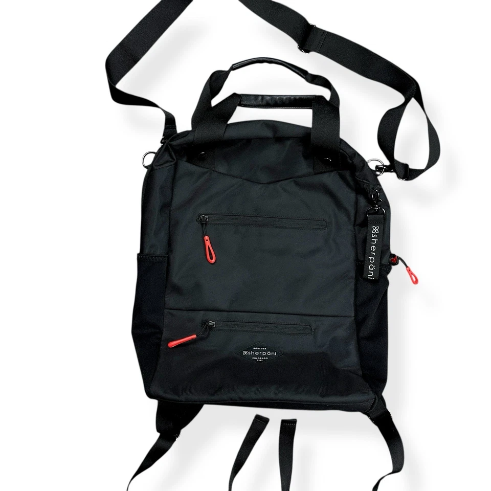 NEW SHERPANI Women's Camden Convertible Backpack Crossbody Travel Bag Black - Image 3 of 4