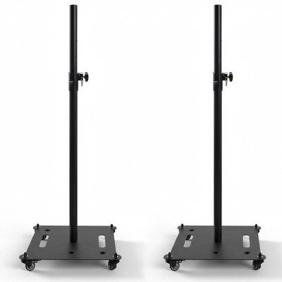 5Core Speaker Stand 2Pcs Heavy Duty Adjustable 61'' DJ PA Stands 35mm w Wheels