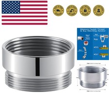 Faucet Aerator Adapter - 55/64 inch Female to 55/64 inch Male, Chrome Brass S...