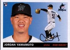 2020 Topps Archives Jordan Yamamoto 1955 Style Base Card Marlins RC #91