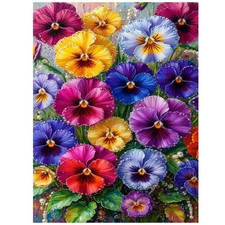 Flowers Diamond Art Kits for Adults, Diamond Painting Kits 12x16 Inch Diamond