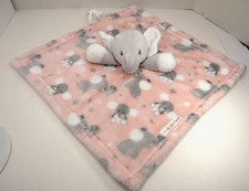 Blankets  Beyond Pink Gray Elephant Plush Lovey Security Blanket