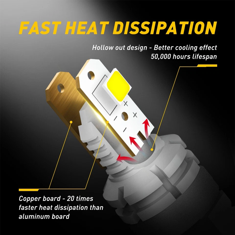 AUXITO T15 LED Reverse Backup Light 921 Bulb 912 2400LM Super Bright White 2/10x - Image 4 of 4