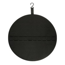 15.7" Wall Hanging Enamel Pin Storage Round Pin Board for Decor Black