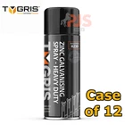 12 x Tygris R224 400ml bright zinc galvanising galv silver spray aerosol