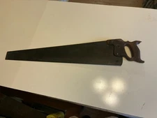 Antique Henry Disston Carpenter's  Hand Saw 26.5” Woodworking