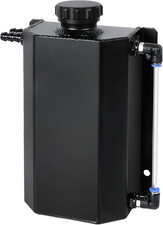 Radiator Coolant Overflow Tank, Coolant Recovery Tank Aluminum 2L Black