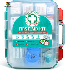 420 Pieces Professional First Aid Kit - Hardcase First Aid Box - Contains Premiu