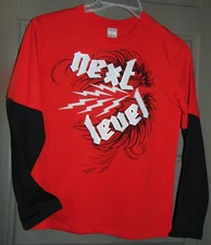 Boys Size 14/16 NEXT LEVEL Lightening Long Sleeve Tee Shirt Colorblock NEW