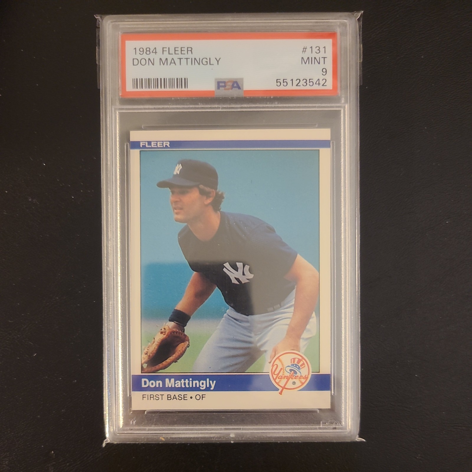 1984 Fleer Don Mattingly #131 PSA 9 MINT New York Yankees Rookie Card RC
