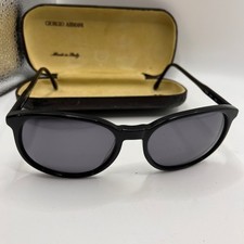 Giorgio Armani Sunglasses Black Oval Frames Made in Italy 802 020 140