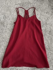 Living Doll Red Lace Racerback Shift Mini Dress Size Medium