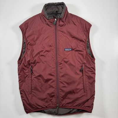 Vintage PATAGONIA Puffball Full Zip Vest Unisex Small Maroon