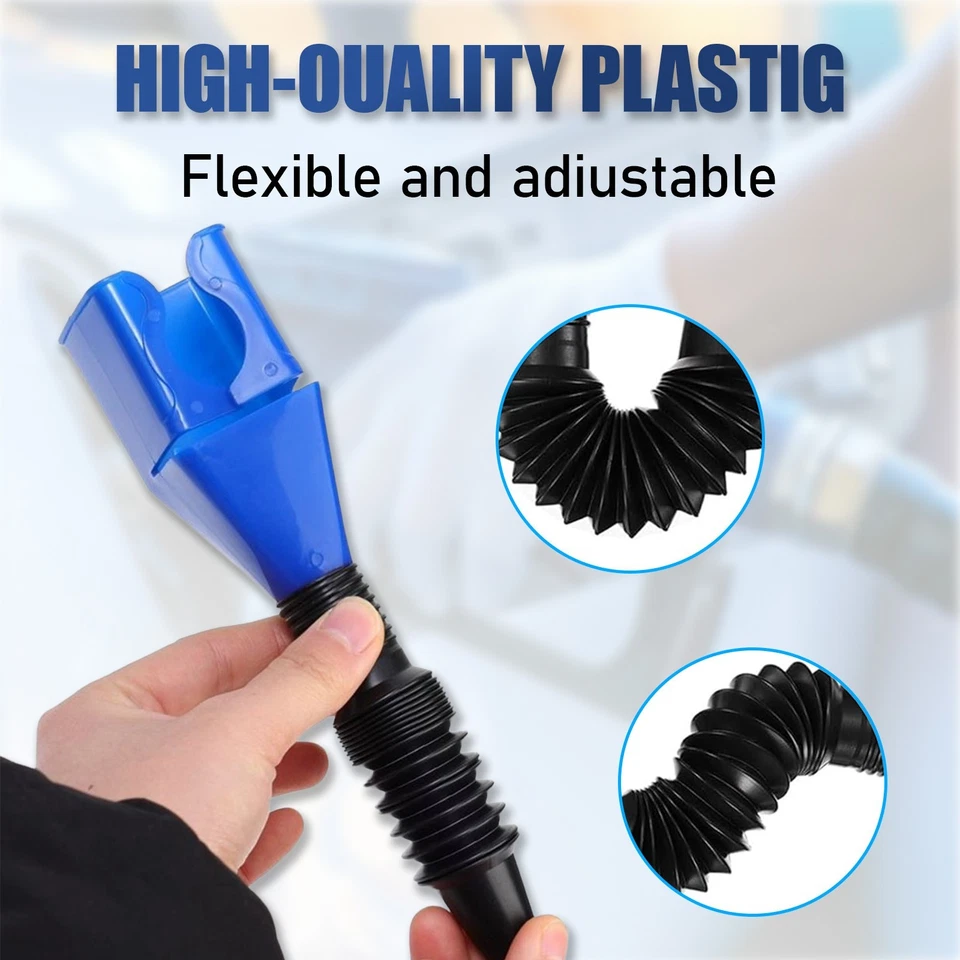 Embudo de aceite de plástico con hebilla universal para uso automotriz Foto 3 de 4