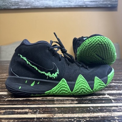 Nike Kyrie 4 Halloween Basketball Shoes Size 7.5 Black Rage Green Kyrie Irving