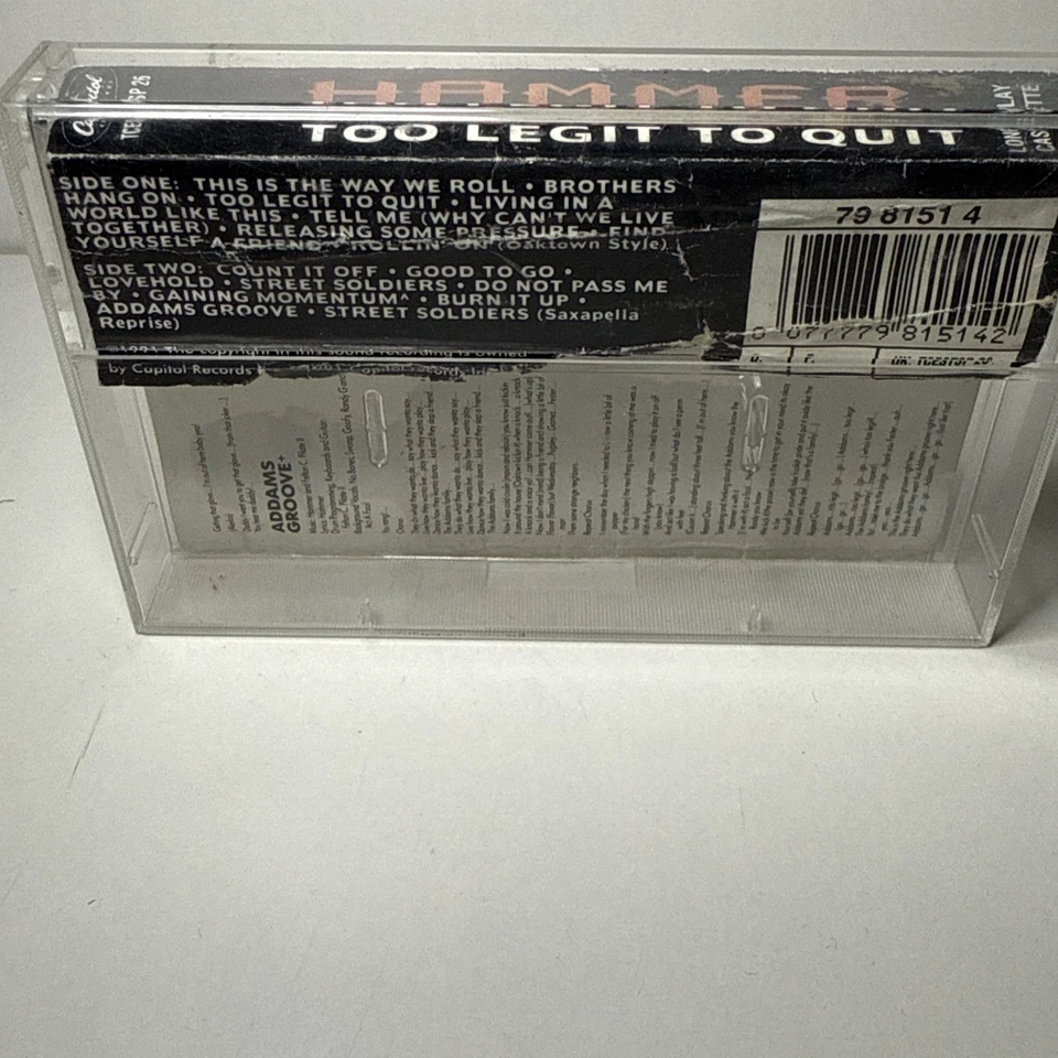 MC Hammer Too Legit To Quit CASSETTE ALBUM Hip Hop Pop Rap RnB/Swing - Image 2 of 4