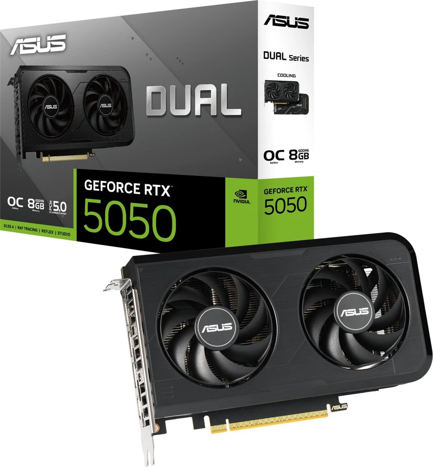 Asus Dual NVIDIA GeForce RTX 5050 OC Edition Scheda Video 8GB GDDR6 GPU Gaming