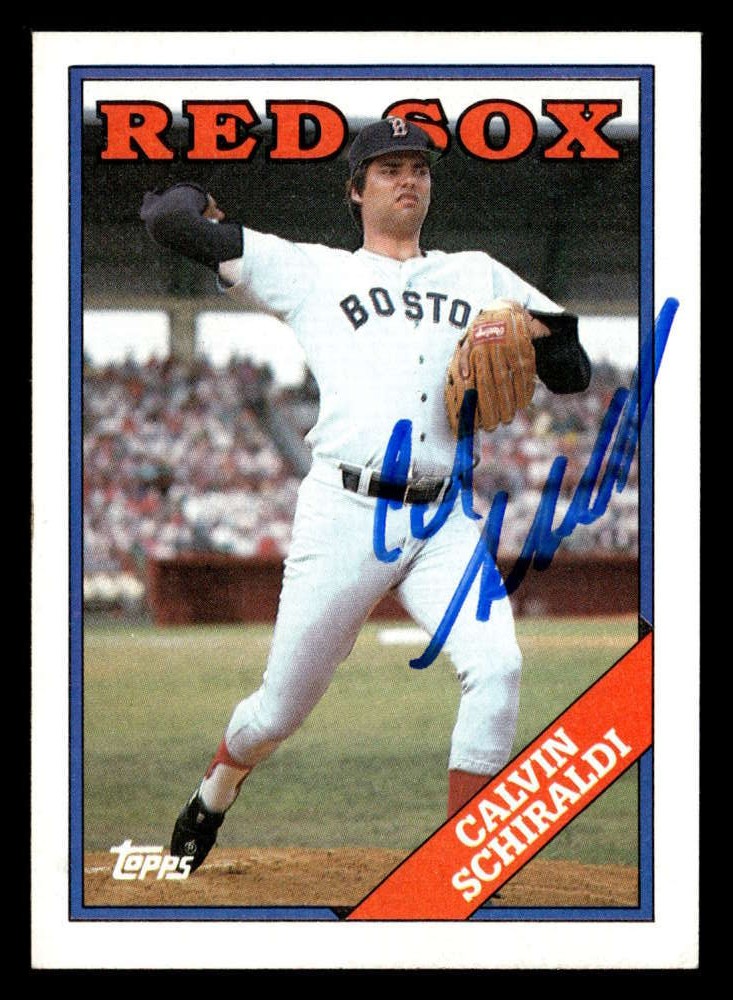 1988 Topps Calvin Schiraldi #599 Boston Red Sox   Signed/Auto SX1145