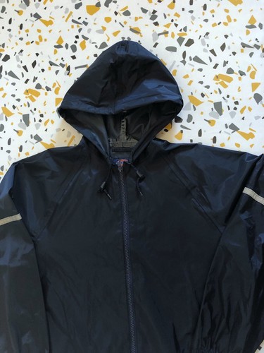 Chaqueta de hombre Dickies impermeable a prueba de viento suave azul marino abrigo con capucha XS - Imagen 3 de 8