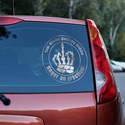 Deine Fahrt gibt meinem Mittelfinger eine Erektion Vinyl-Aufkleber Auto LKW Van lustig - Bild 33 von 110