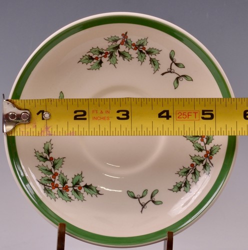 SPODE ÁRBOL DE NAVIDAD S3324H Inglaterra TAZAS Y PLATILLOS Verde X 7 RETIRADO - Imagen 2 de 6