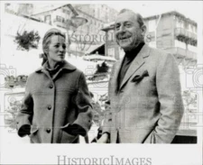 1965 Press Photo Charlotte Ford and Stavros Niarchos in St. Moritz after wedding