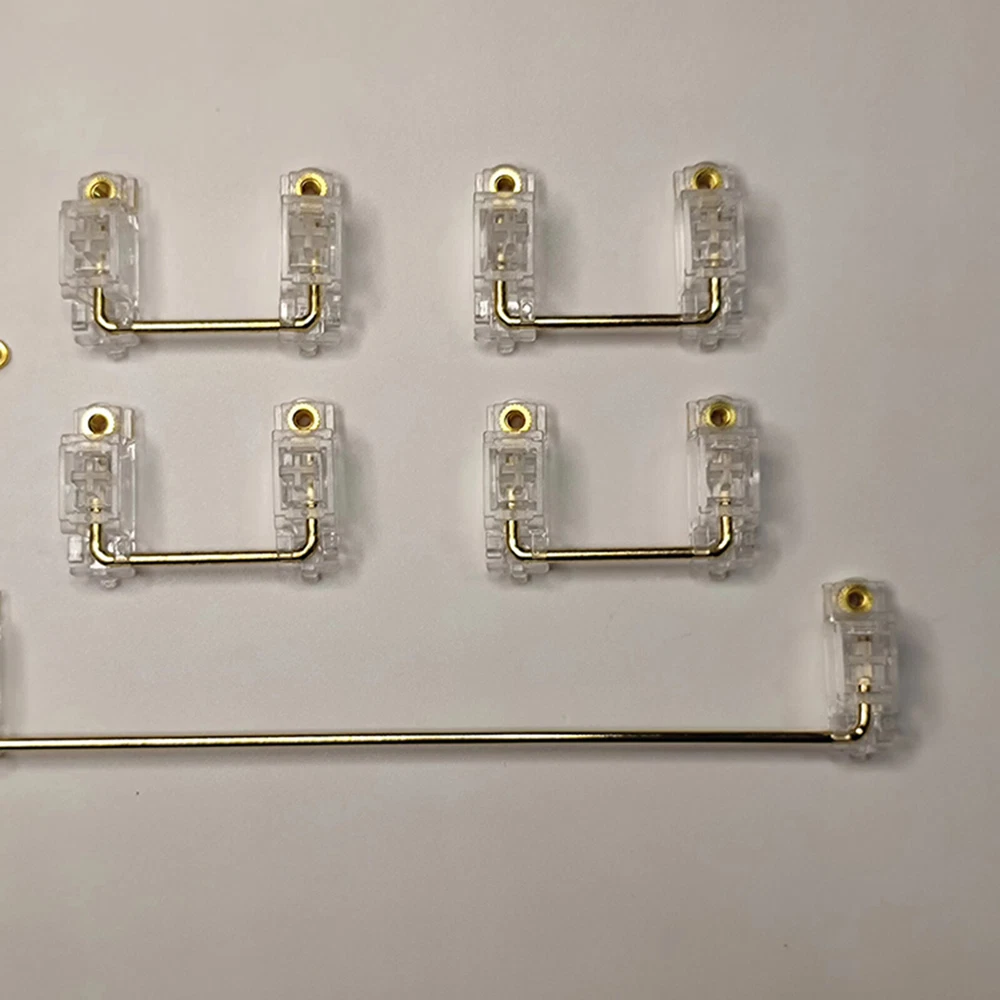 Mechanical Keyboard Accessories: Transparent Steel Plate, Screws, Satellite Shaft, and Stabilizers for Enhanced Performance