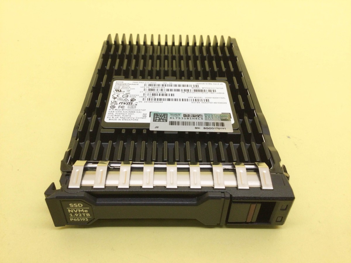 SSD HPE 960 GB NVMe Gen4 P40564-B21 – Con Vassoio, 0 Ore, U.3 PM1733, Sostituto HP