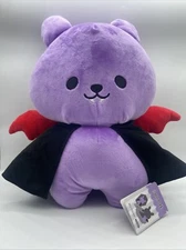 Fukuya Bunpire Plush Stuffed Animal 15" Purple / Black / Red  New with Tag