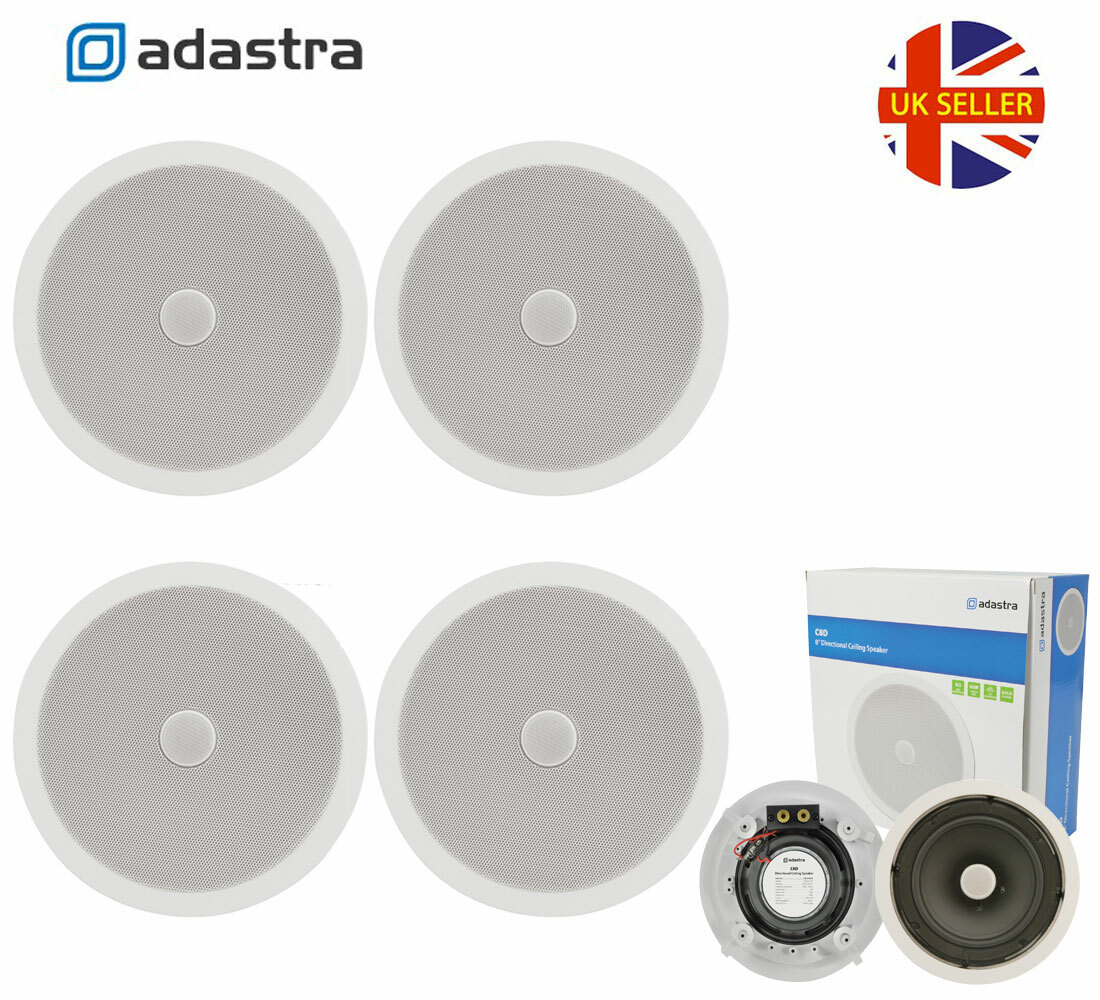 Adastra 4 X Surround Sound Ceiling Speakers Directional Tweeter