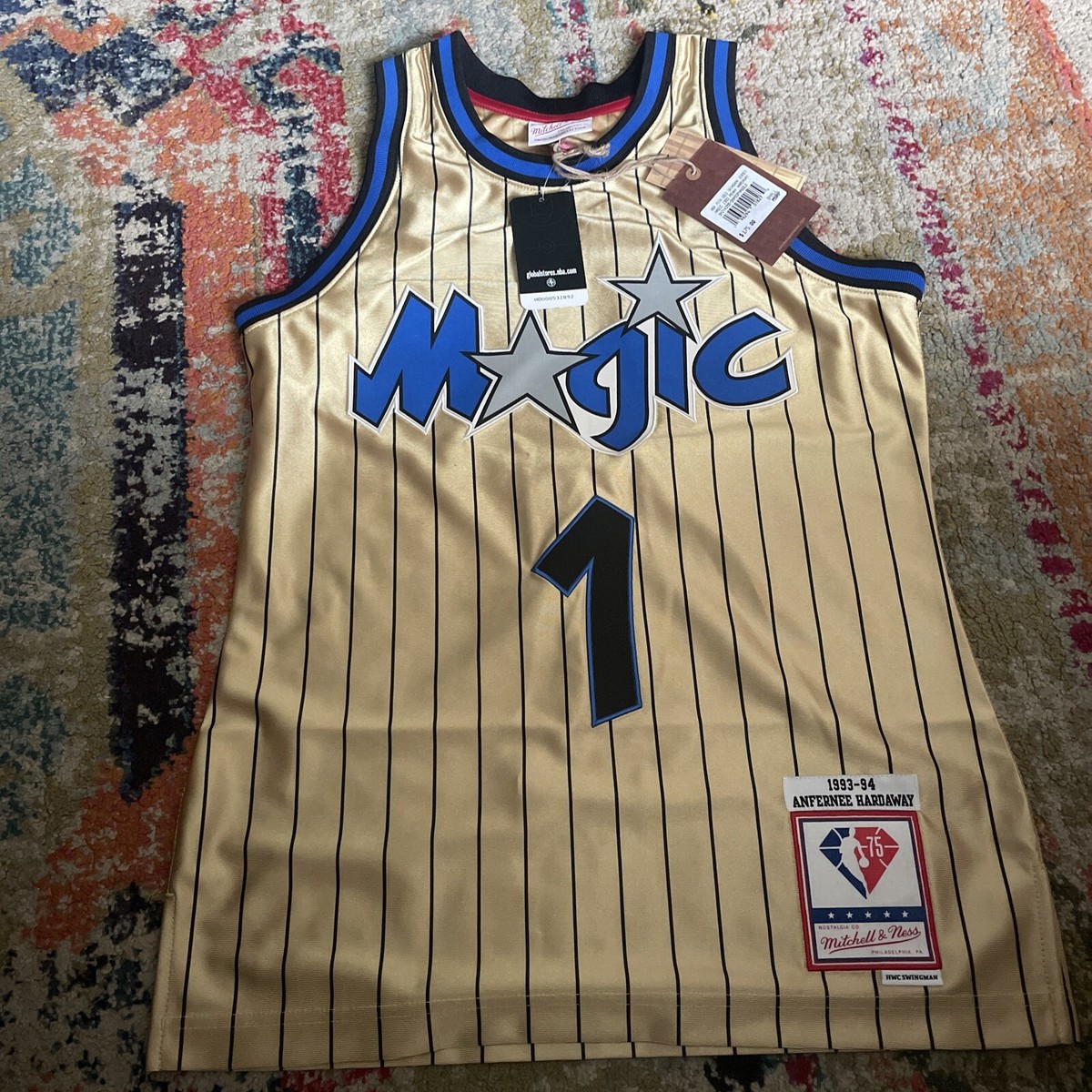 Penny Hardaway Orlando Magic Mitchell and Ness 75th year 93-94 HWC