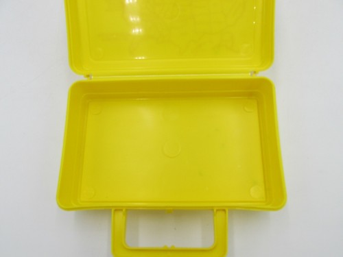 Vintage Whirley Industries Pencil Box United States Red on Yellow Warren, PA - Picture 5 of 6