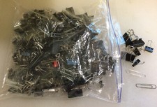 Black binder clips And Large Paper Clips. mixed sizes used