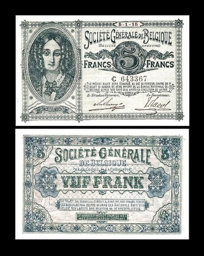 2x 1 - 1.000 Francs - Édition 1915 - 1918 - Reproduction - B 18 - Picture 7 of 9