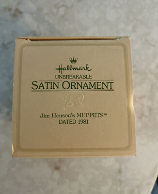 HALLMARK Keepsake Satin Ornament JIM HENSON S MUPPETS KERMIT MISS PIGGY 1981
