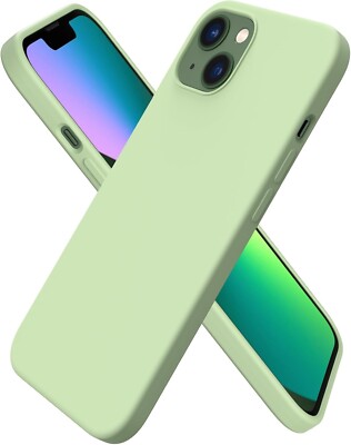 Matcha 6.1'' iPhone 13 Case Slim Liquid Silicone 3 Layers Full Covered Cover
