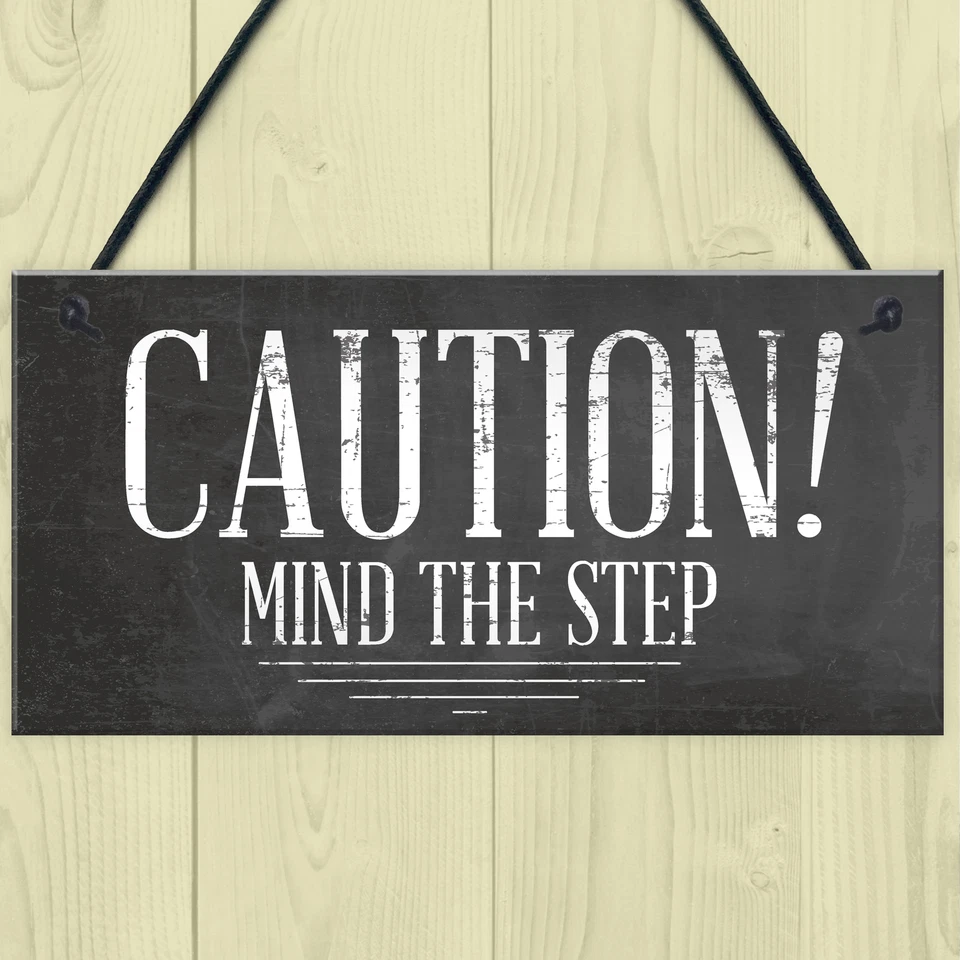 Mind The Step Sign Warning Caution Health & Safety Hanging Door Wall Sign Plaque - Image 2 of 4