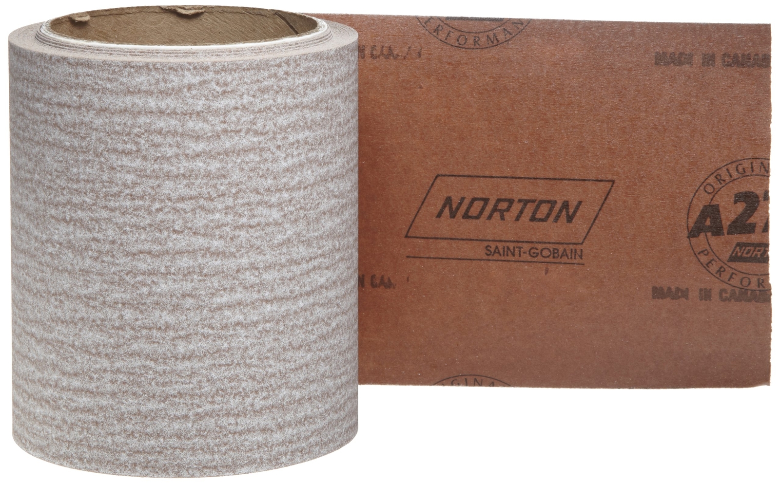 Norton A275 No-Fil Adalox Abrasive Roll with Paper Backing and Pressure Sensitive Adhesive  