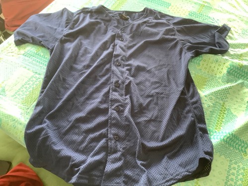 JERSEY PRÁCTICA ADULTO XL MANGA CORTA TOP AZUL BOTÓN COMPLETO - Imagen 2 de 5